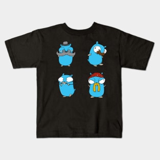 Mustached Gophers Kids T-Shirt